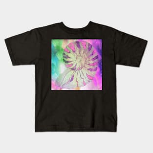 NAUTILUS SEA SHELL IMPRESSION PINK Kids T-Shirt